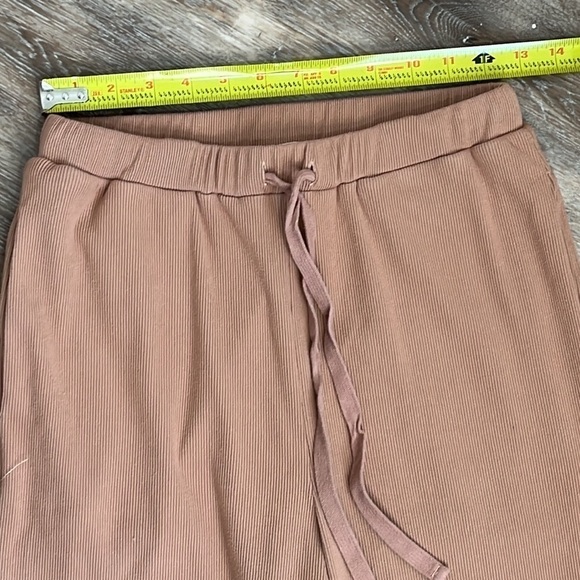 Allie Rose Loungewear Matching Set Women's Size Small Pink Ribbed Hoodie Pants - Picture 12 of 16